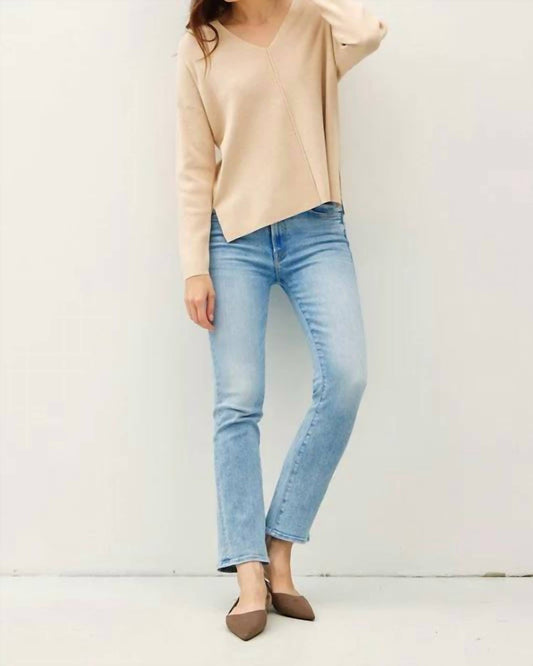 Be Cool - Relaxed V-neck Sweater With Center Seam