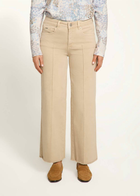 Fdj - Olivia Pintuck Wide Ankle Denim Pants