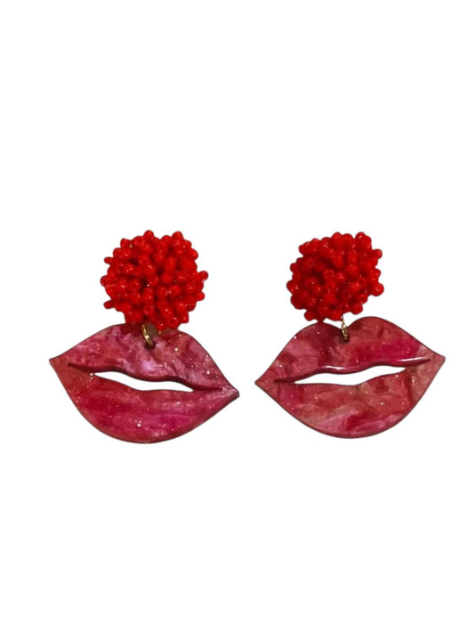 Zippity Do Dah - Women's Frosty Lip Statement Earrings