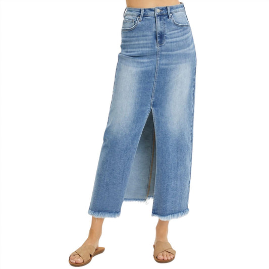 Risen - Midi-Maxi Denim Skirt
