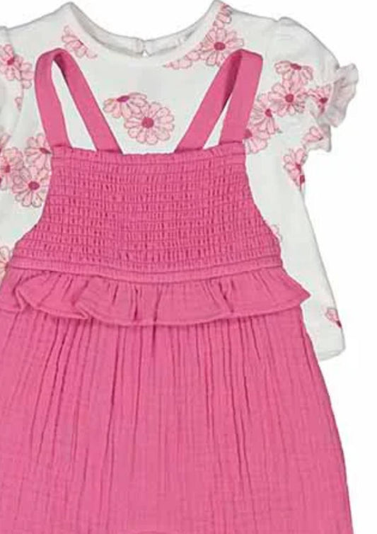 Mayoral - Baby Girl's Overall & Floral Shirt Set