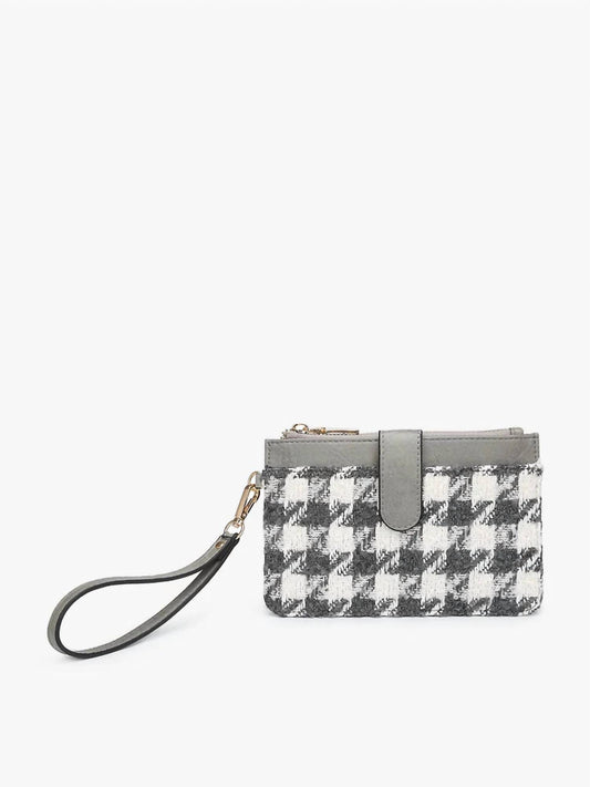 Jen & Co. - Women's Pearl Wallet Clutch Houndstooth