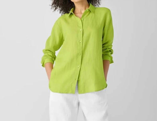 Eileen Fisher - chrts clsc collar long shirt