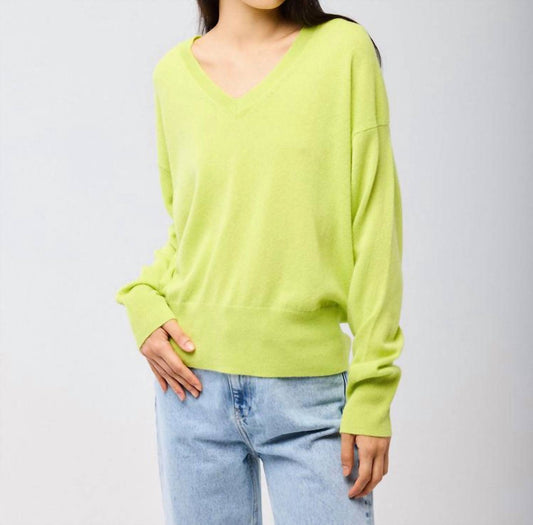 Majestic International - Cashmere Long Sleeve V-neck Sweater