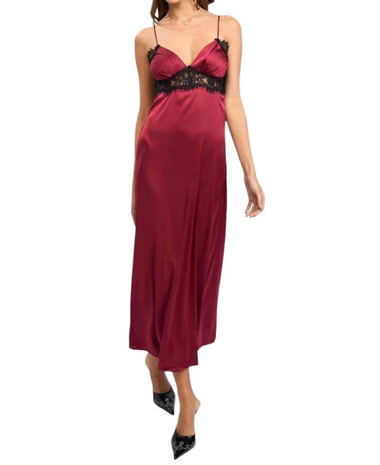 Sky To Moon - SILK AND LACE MAXI DRESS