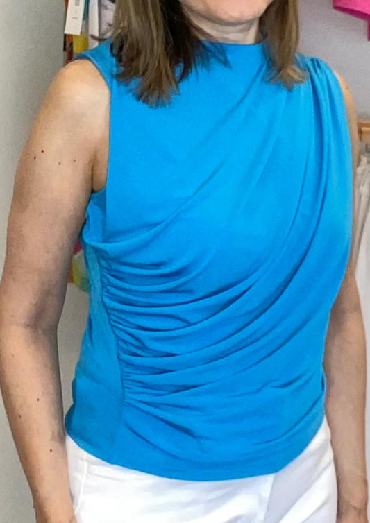 Ariella - High Neck Drape Detail Top