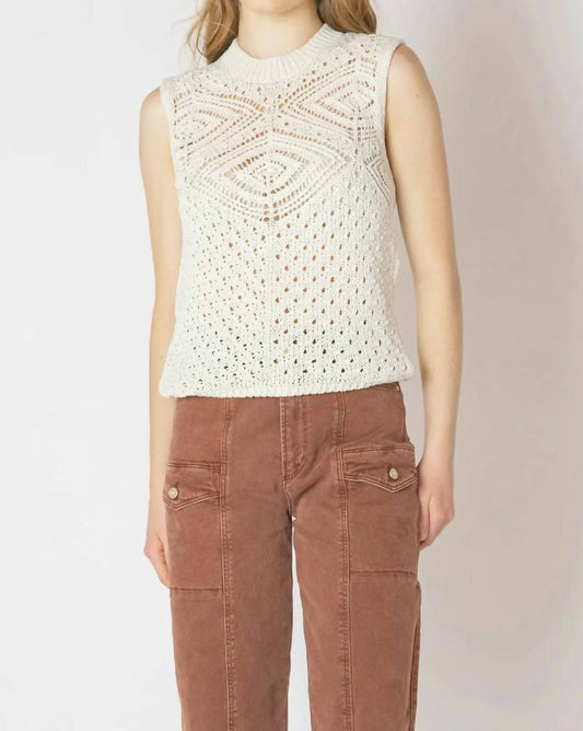 Dex - Patterned Pointelle Sweater