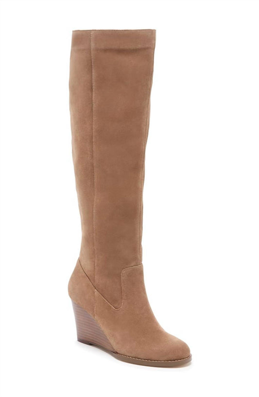 Sole Society - Women's Prony Suede Leather Wedge Tall Boots