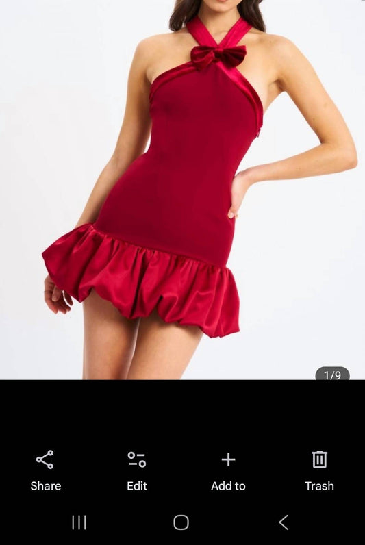 Miss Circle - Velour Bubble Dress