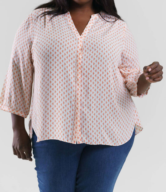 Nydj - Pintuck Button Down Blouse - Plus