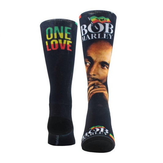 Perri’S Socks - Men's Bob Marley One Love Portrait Crew Socks