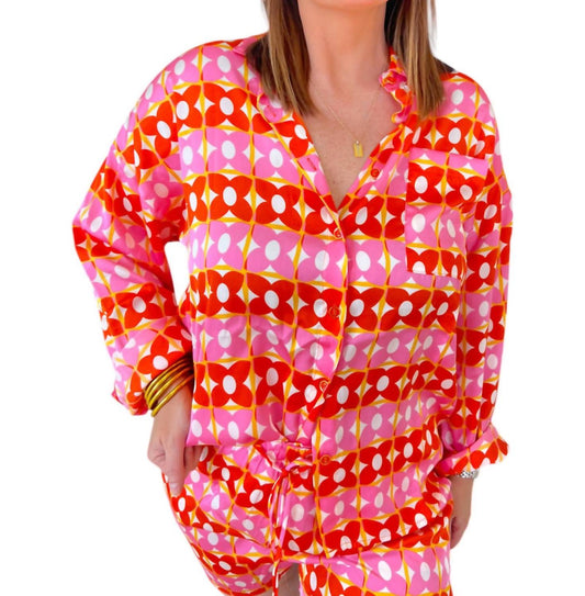 Karlie - FLORAL POCKET BUTTON UP