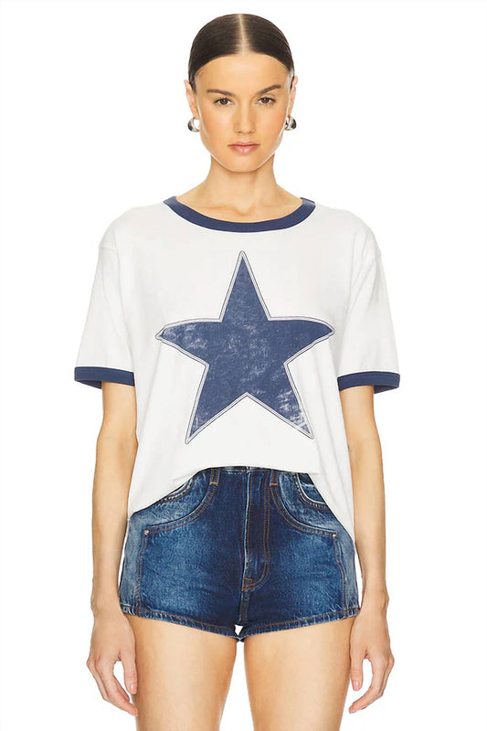 Daydreamer - Classic Star Oversized Ringer Tee Top