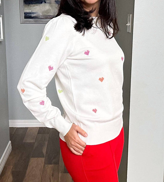 Fate - Cross-stitch Heart Pullover Sweater