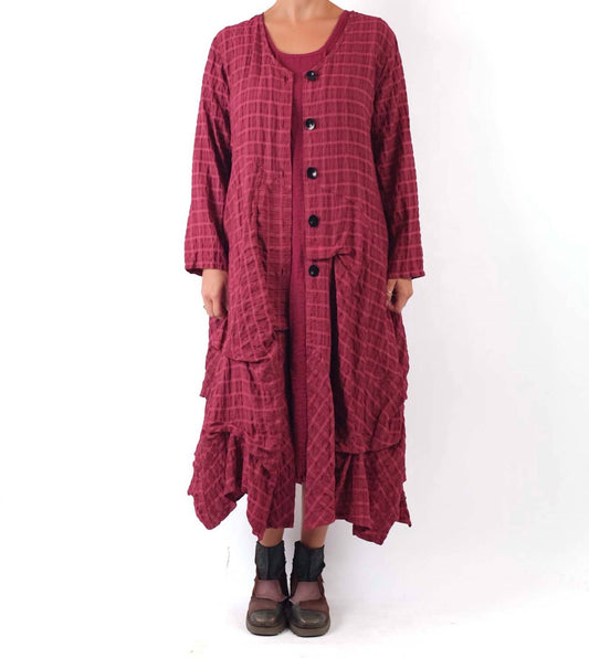 Bodil - Long Plaid Duster