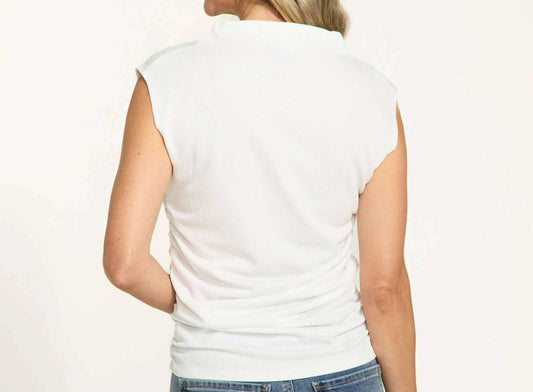 Fdj - Ruched Capped Sleeve Top