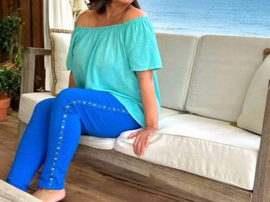 Made In Italy - Studs & Diamante Italian Magic Pants