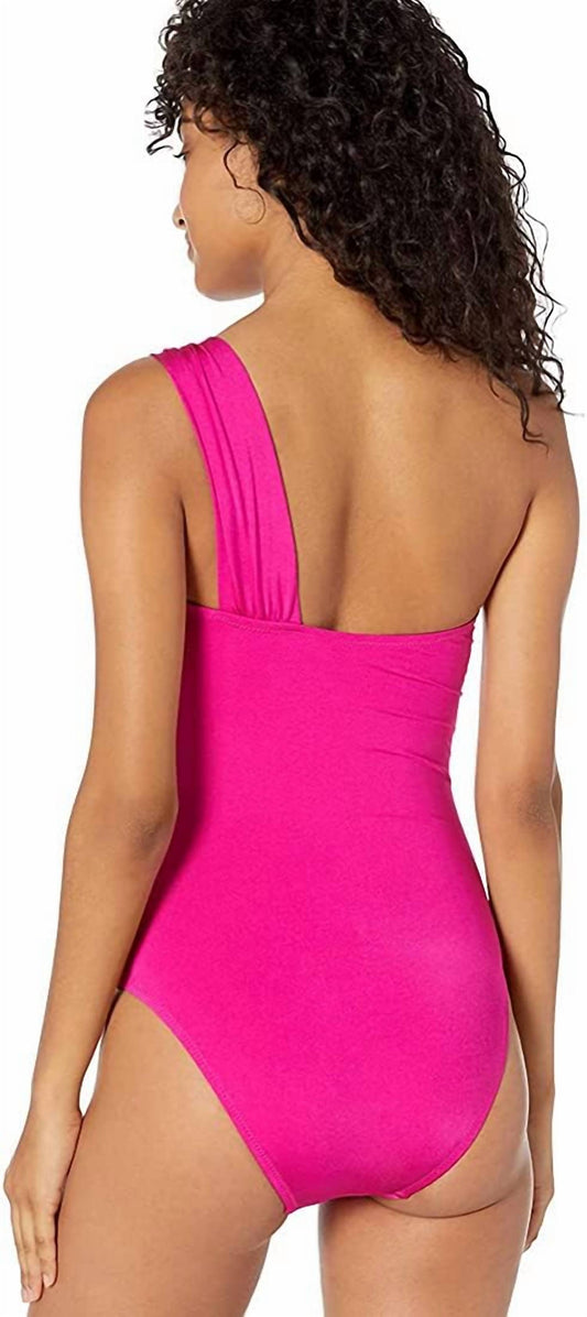 Trina Turk - Solid One Shoulder One-Piece Bikini