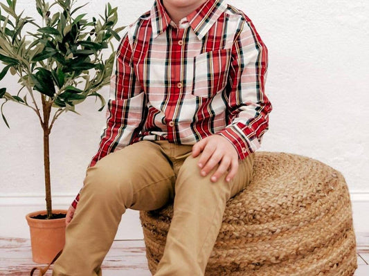 Sammy + Nat - Boys Classic Poplin Button Down Shirt