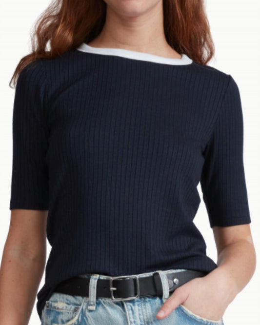 Rag & Bone - The Knit Contrast Ringer Tee
