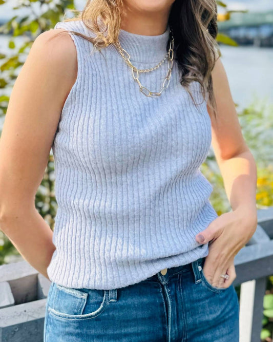 French Kyss - Braided Mock Neck Sweater