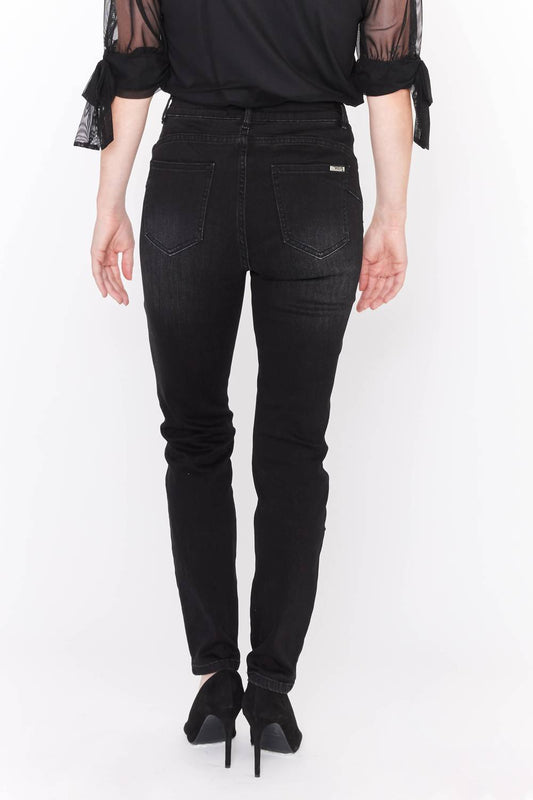 Frank Lyman - Embroidered Flower Jeans