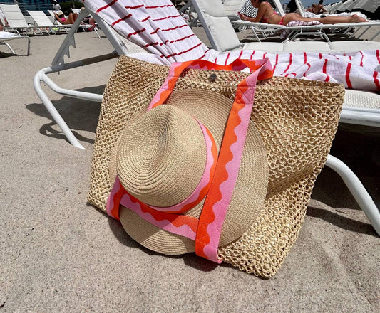Shiraleah - Women's Antigua Beach Tote Bag And Hat Set