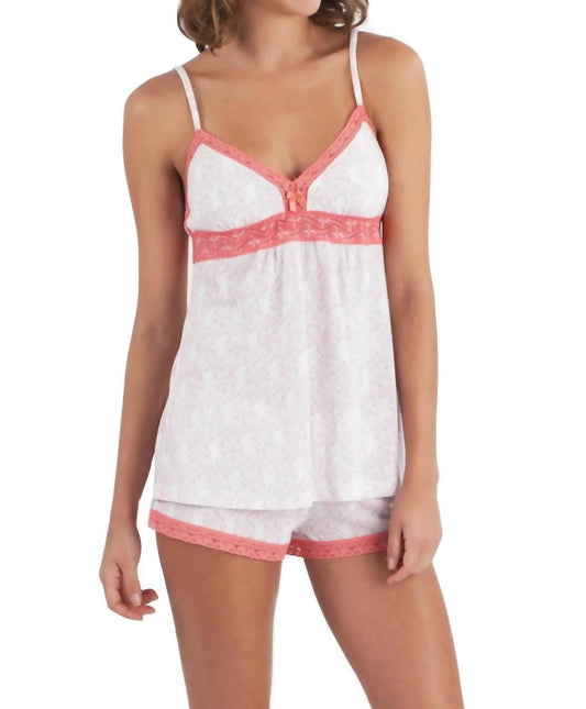 Twelve Eighty Eight - Brianne Spaghetti Strap Camisole Mini Boxer Pajama Set