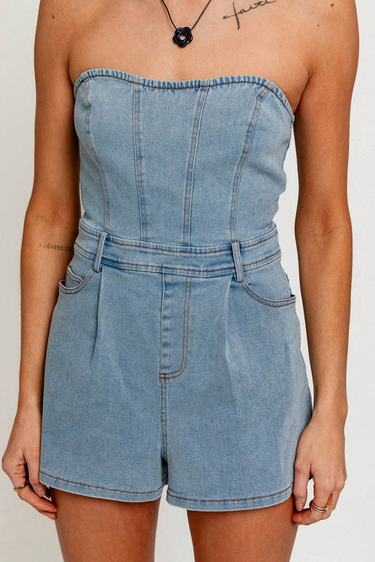 Le Lis - Megan Denim Romper