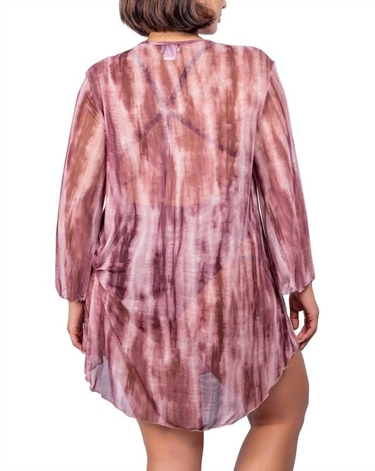 Jordan Taylor - V-neck Bell Sleeve Tie Dye Tunic