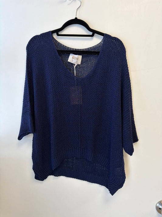 Brand Bazar - Women's Metallic Crochet Sweater