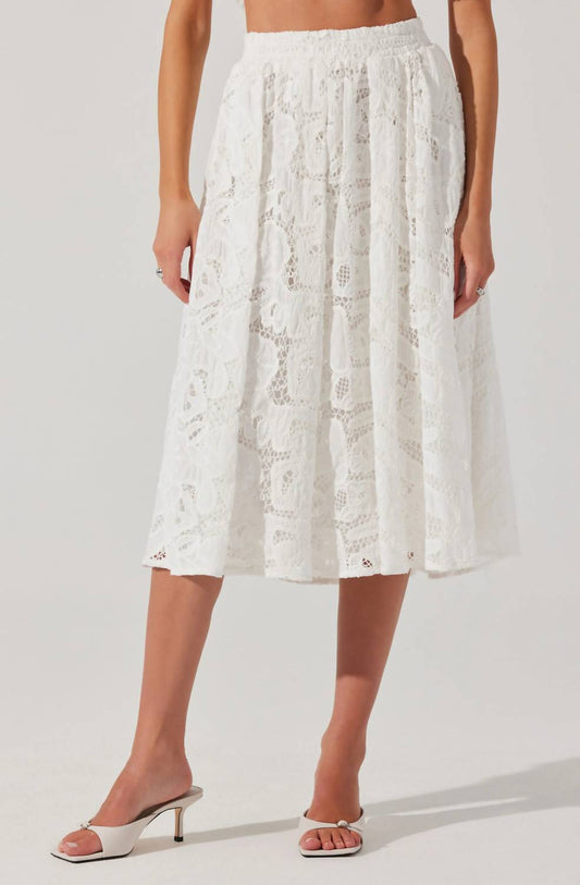 Astr - Ceren Lace Midi Skirt