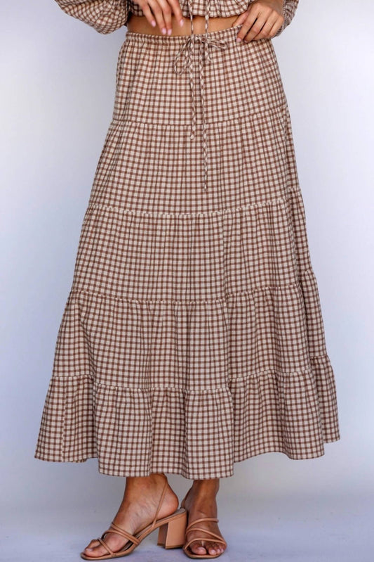 Storia - Harper Gingham Maxi Skirt