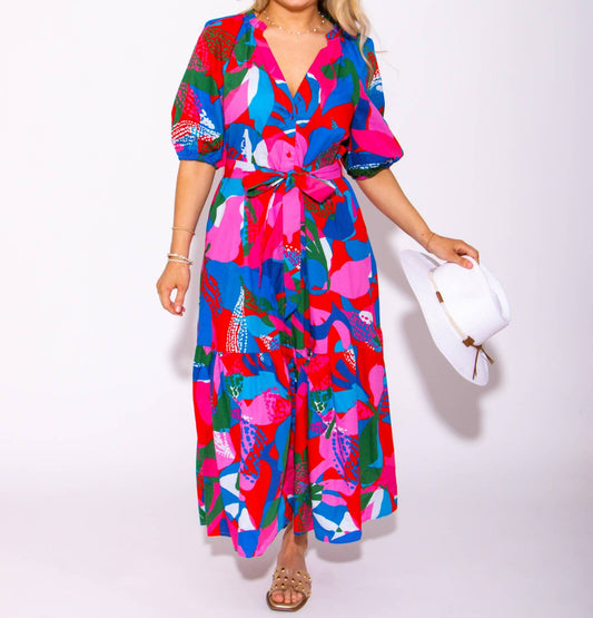 Sugarlips - Women's Wildflower Button Down Midi Dress