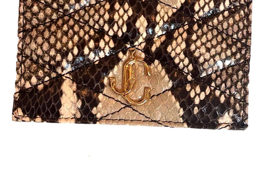 Jimmy Choo - Women's Farone Animal Print Leather Card Case Wallet