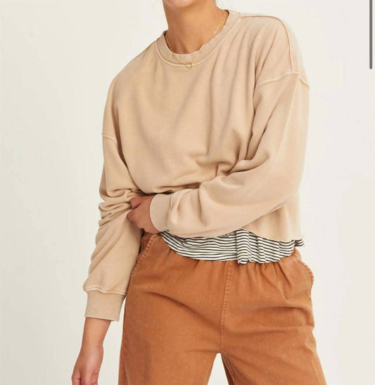 Hyfve - Drop Shoulders Crop Sweatshirt