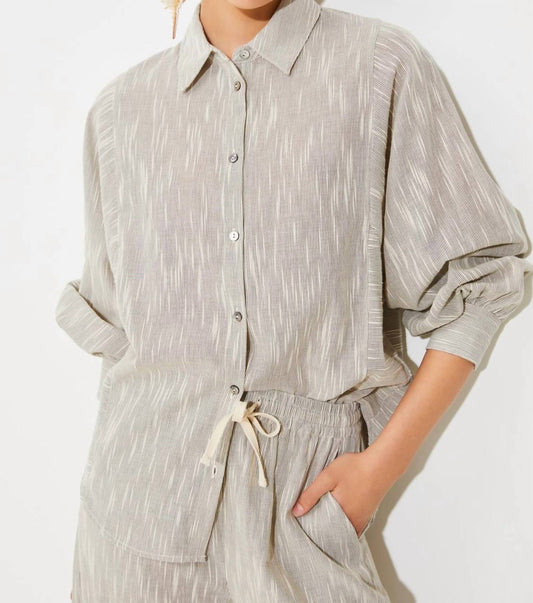 Suncoo - Lady Striped Cotton Button-down Shirt