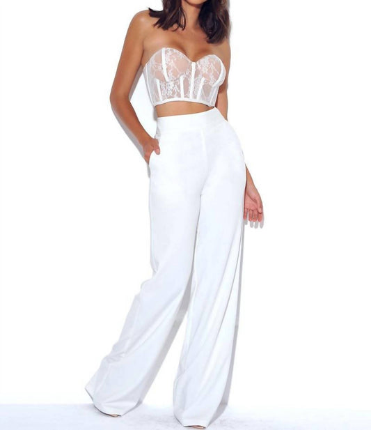 Miss Circle - Never Enough Stretch Crepe Wide Leg Trousers