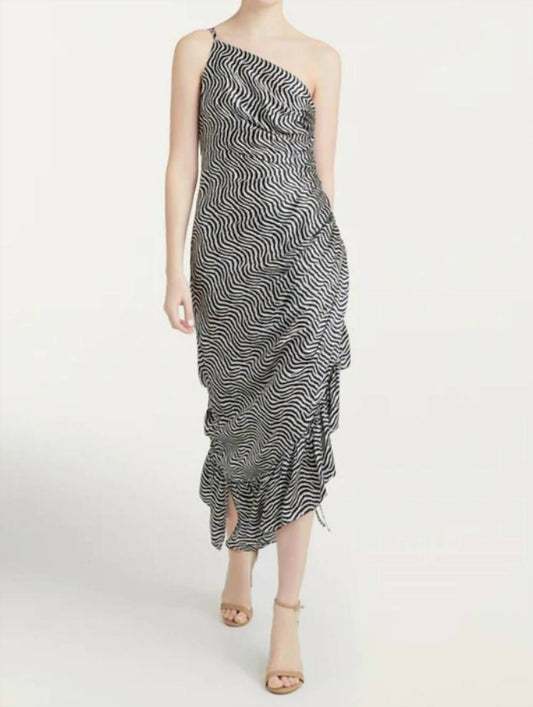 Cinq A Sept - Christel One Shoulder Asymmetric Midi Dress