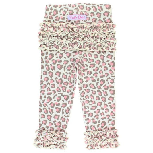 Rufflebutts - Newborns To Toddlers Little Leopard Everyday Ruffle Leggings
