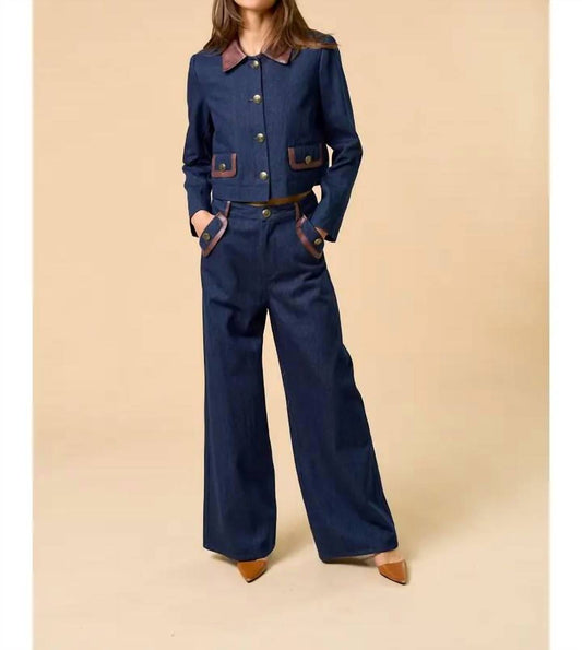 Lalavon - Leather Trim Pants