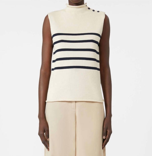 Weekend Max Mara - Trofeo Stripe Cotton Sleeveless Top