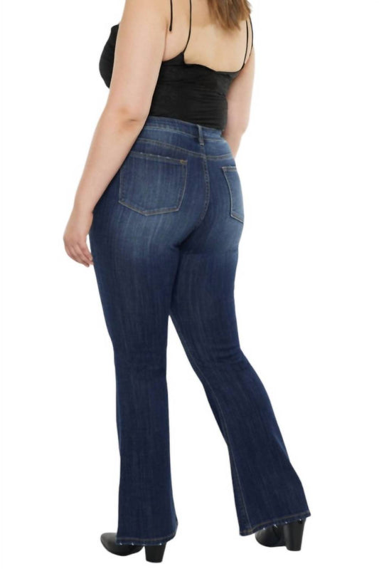 Kancan - Caity Denim Flare Jeans - Curvy