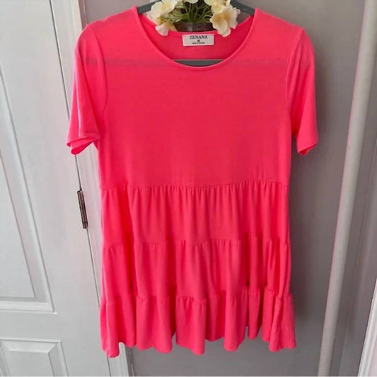 Zenana - Women's Tiered Babydoll Tee