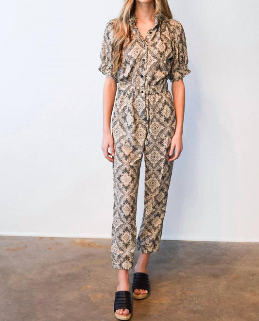 Never A Wallflower - Elastic Collar Jumpsuit