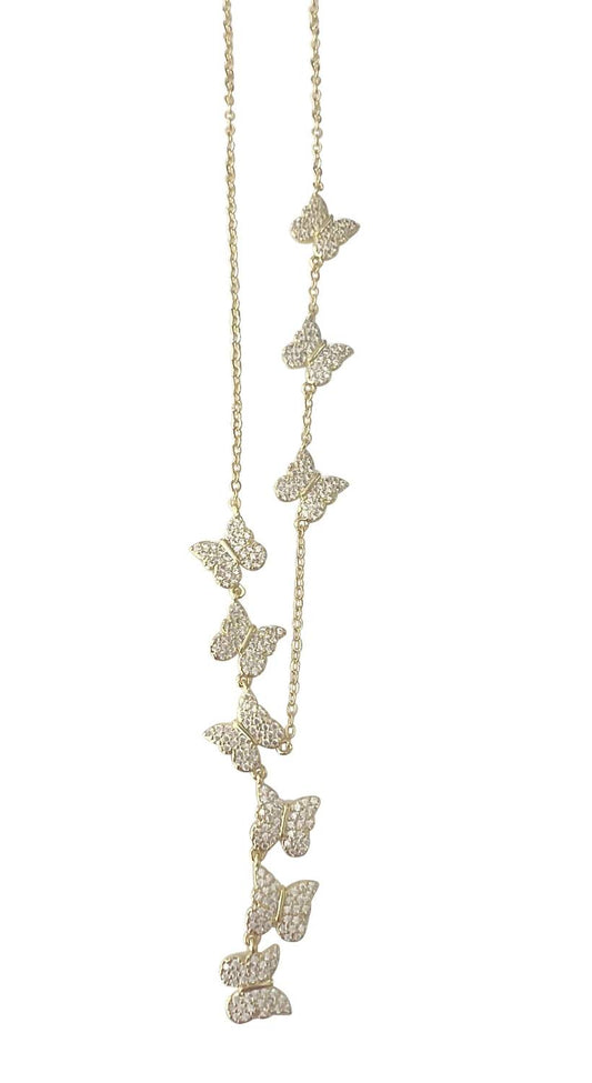 Gemelli - Women's Multi Butterfly Necklace