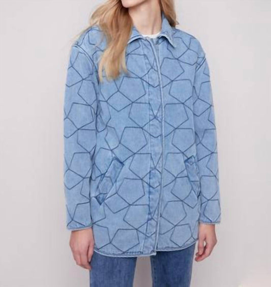 Charlie B - Star Quilted Denim Jacket