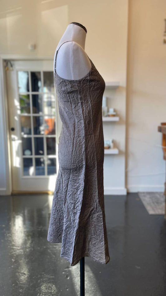 Brazeau Tricot - Women's Wrinkle Slip Midi Dress