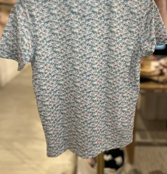 Johnnie-O - Boy's Throwback Cassette Tape Print Shirt