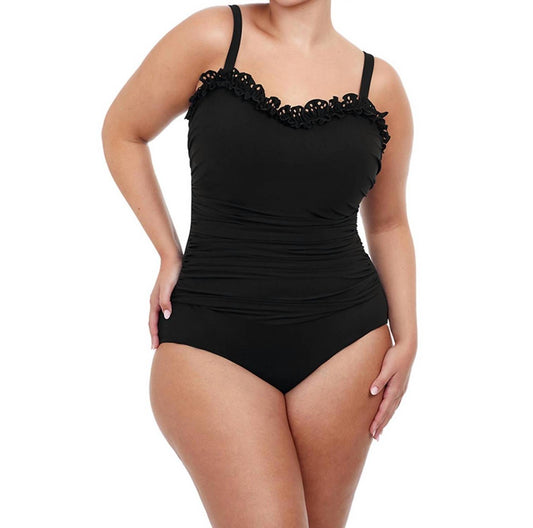 Profile By Gottex - Plus Size Scoop Neck One Piece Swimsuit